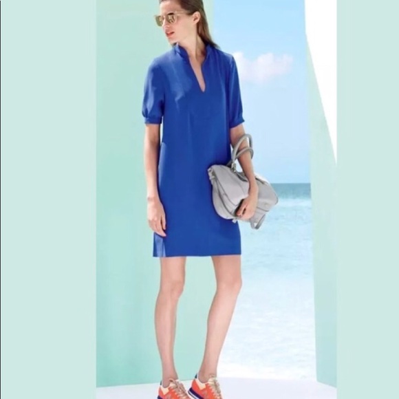 J. Crew Dresses & Skirts - J. Crew electric blue crepe shift dress Size 8